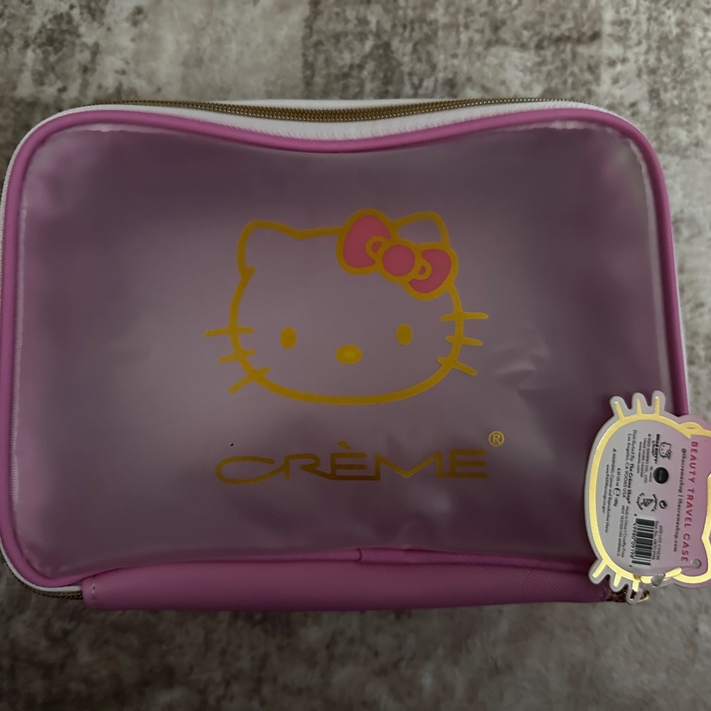 Hello Kitty Large Pink Square Travel Case. BNWT